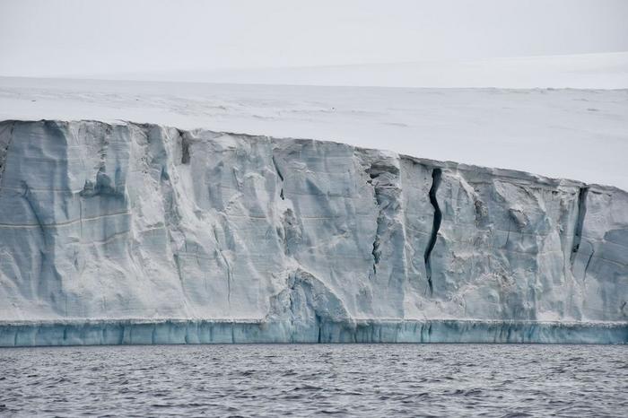 An ice cliff near Brown Bluff on the Antarctic Peninsula