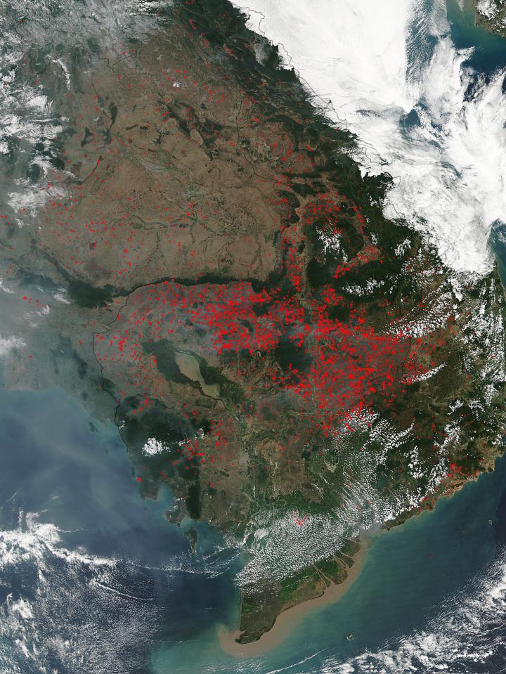 Agricultural Fires in Vietnam, Laos, Thailand and Cambodia