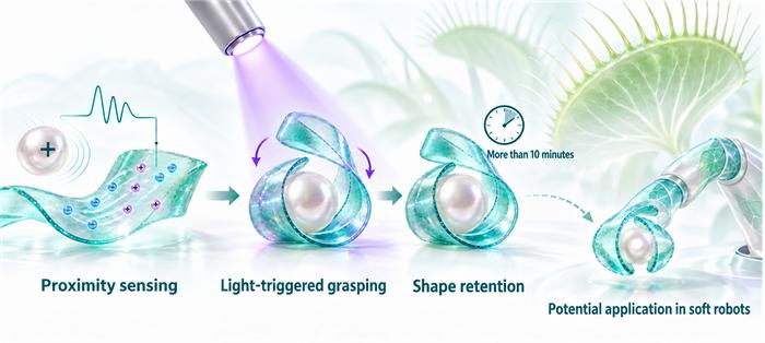 KAIST Develops a Venus Flytrap-Inspired ‘Robot Hand’ Material That Senses Objects and Grasps Them Under Light