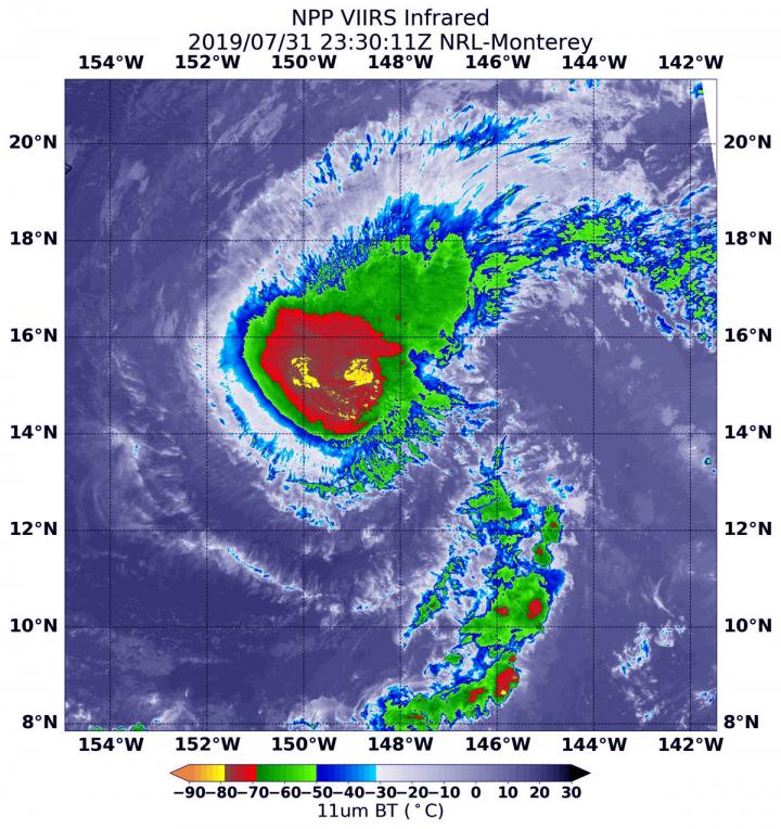 Suomi NPP image of Erick