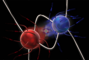 mutual annihilation of two topological quasiparticles