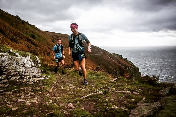 Melissa King completing Exmoor ultra marathon