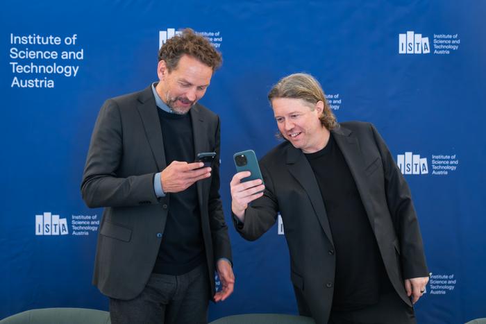 ISTA President Martin Hetzer and Canadian philanthropist and entrepreneur Garrett Camp