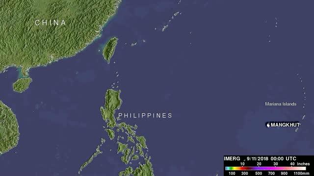 IMERG Video of Rainfall Totals from Mangkhut