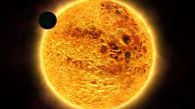 Artist's Impression of the Hazy Red Sunset on HD 189733b