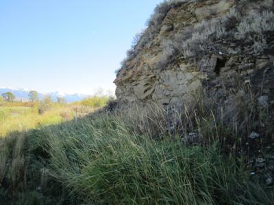 The Anzick Site in Montana. The White Post Signals Where the Burial was Found