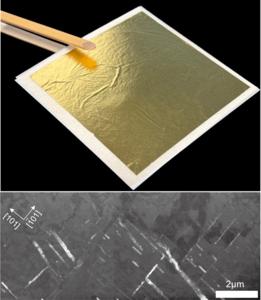 Kanazawa gold leaf and crystal structure analysis