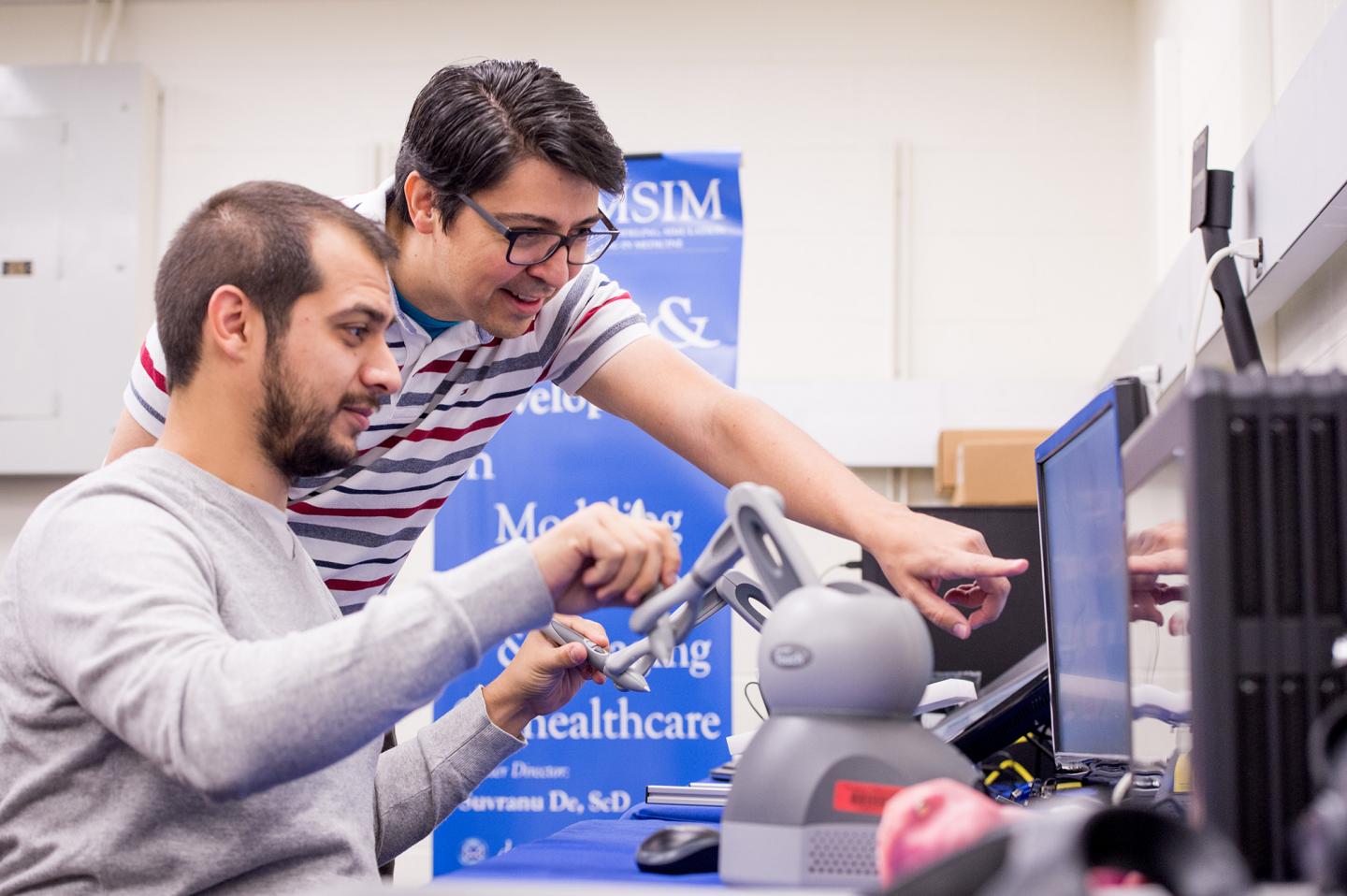 Researchers in the Rensselaer Center for Modeling, Simulation, and Imaging in Medicine lab.