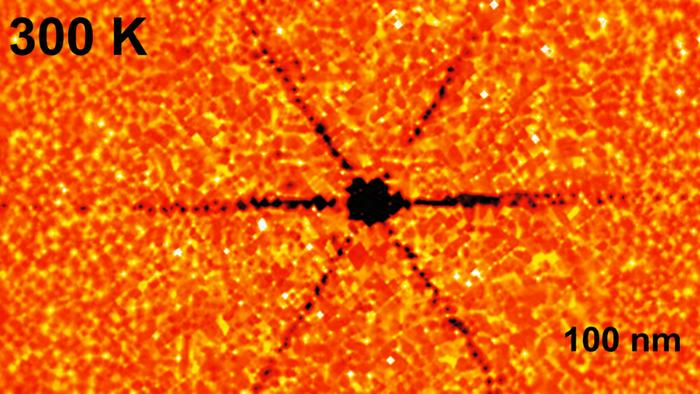 Quantum ray-like heat flow at room temperature