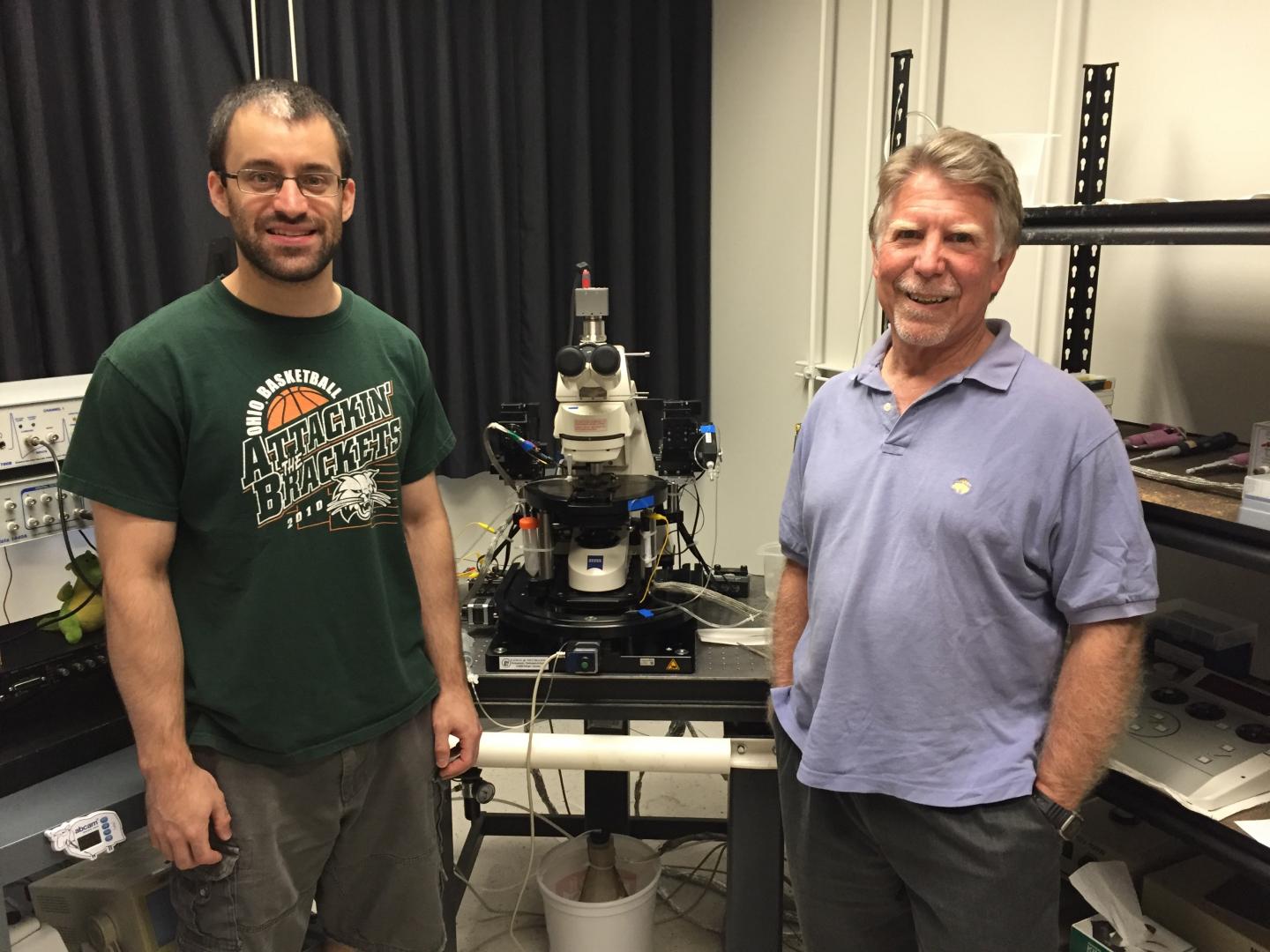 Dr. Robert Greene and Alex Sonneborn, UT Southwestern Medical Center