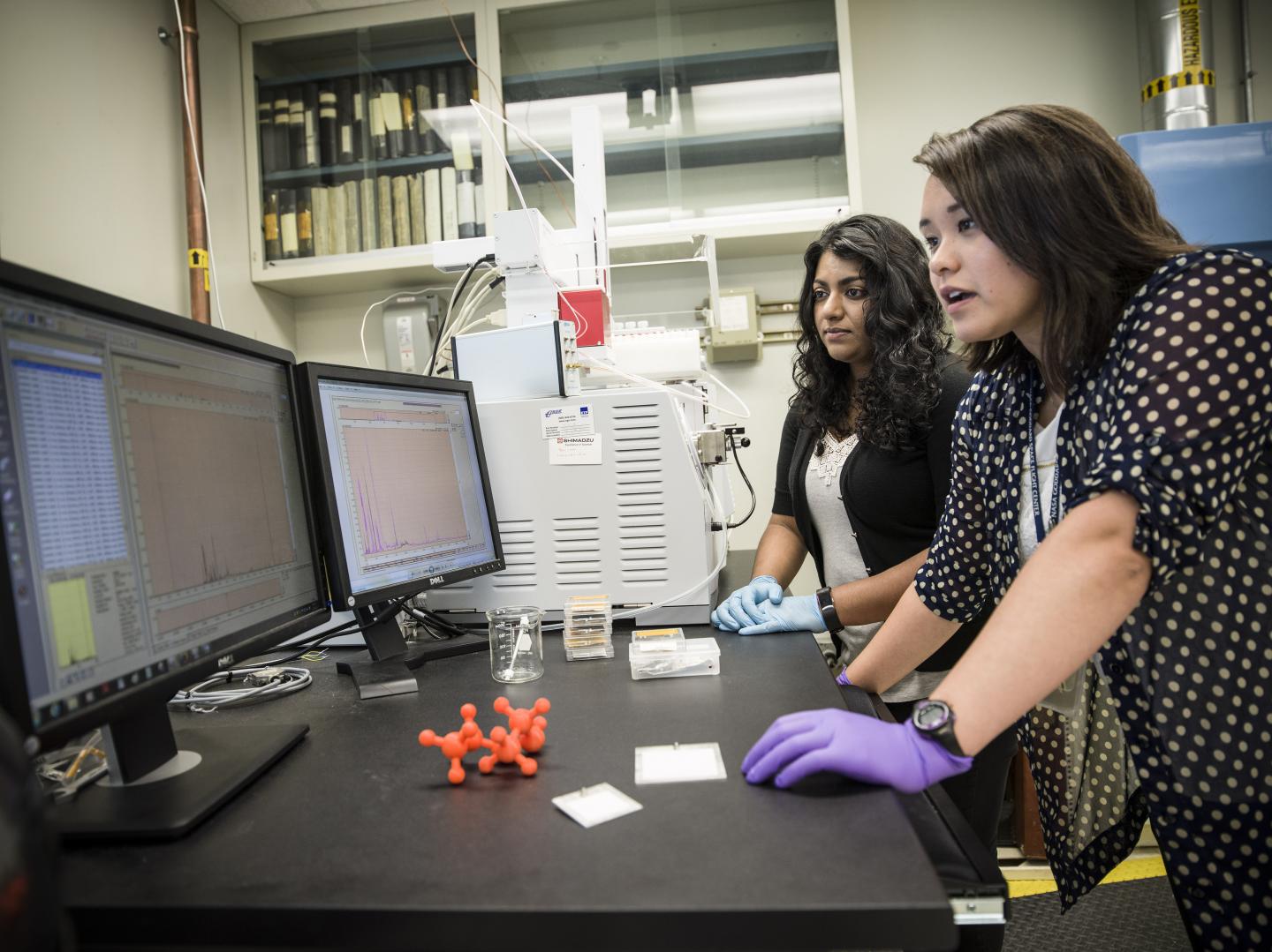 Technicians Evaluate Adsorber Coating