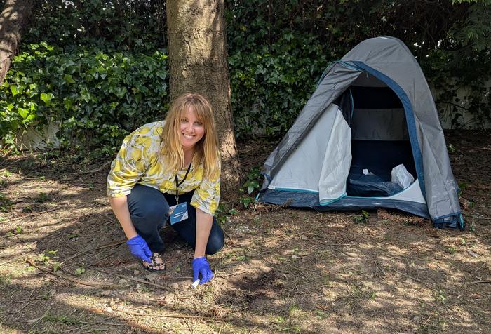 Professor Claire Gwinnett delivering wildlife crime scene training