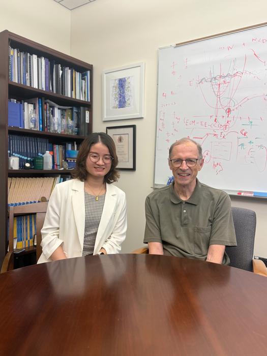 Northwestern University Prof. George Schatz and research associate Qinsi Xiong.