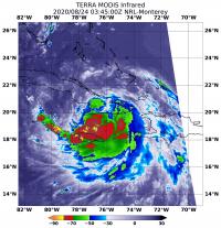Terra Infrared image of Laura
