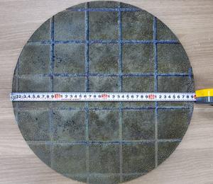 [Photo 3] A large-area electrode incorporating the newly developed catalyst