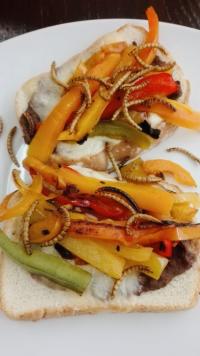 Sandwich with Mealworm Garnish