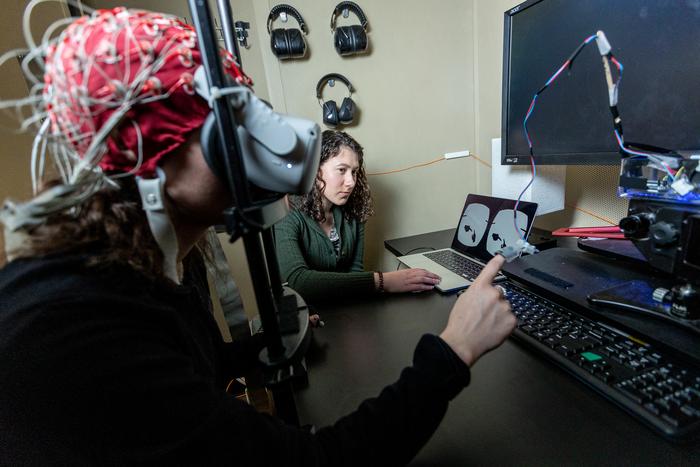 Emily Isenstein, PhD, uses the advancements she developed to better understand how the brain responds to active and passive touch.