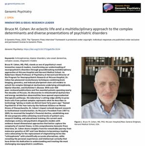 Bruce M. Cohen: An eclectic life and a multidisciplinary approach to the complex determinants and diverse presentations of psychiatric disorders