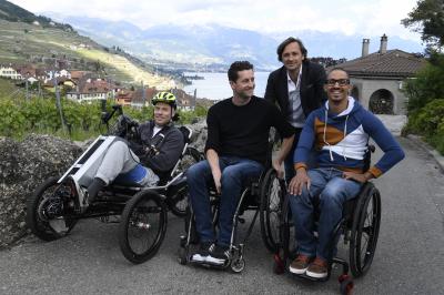 Grégoire Courtine with the Three Participants