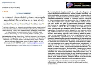 Intranasal bioavailability is estrous-cycle regulated: Davunetide as a case study