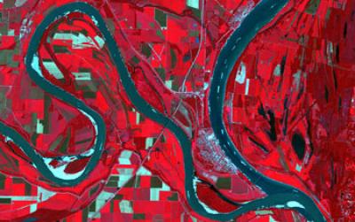 A Satellite View of the Mississippi River