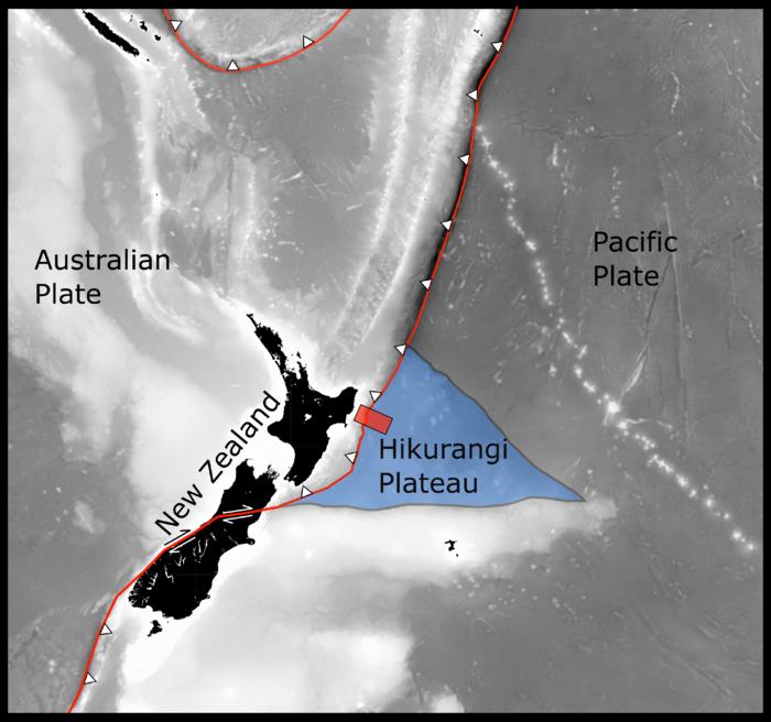 Map of the Hikurangi Plateau