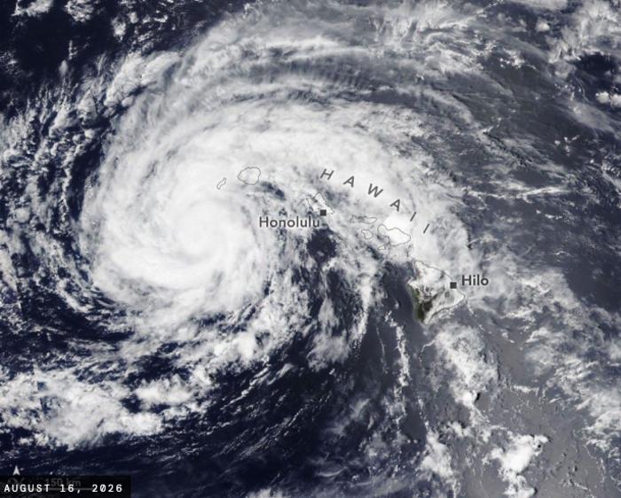 Hurricane Lala over Hawai‘i