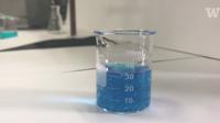 Demonstration: Material Clears Dye Color from Water