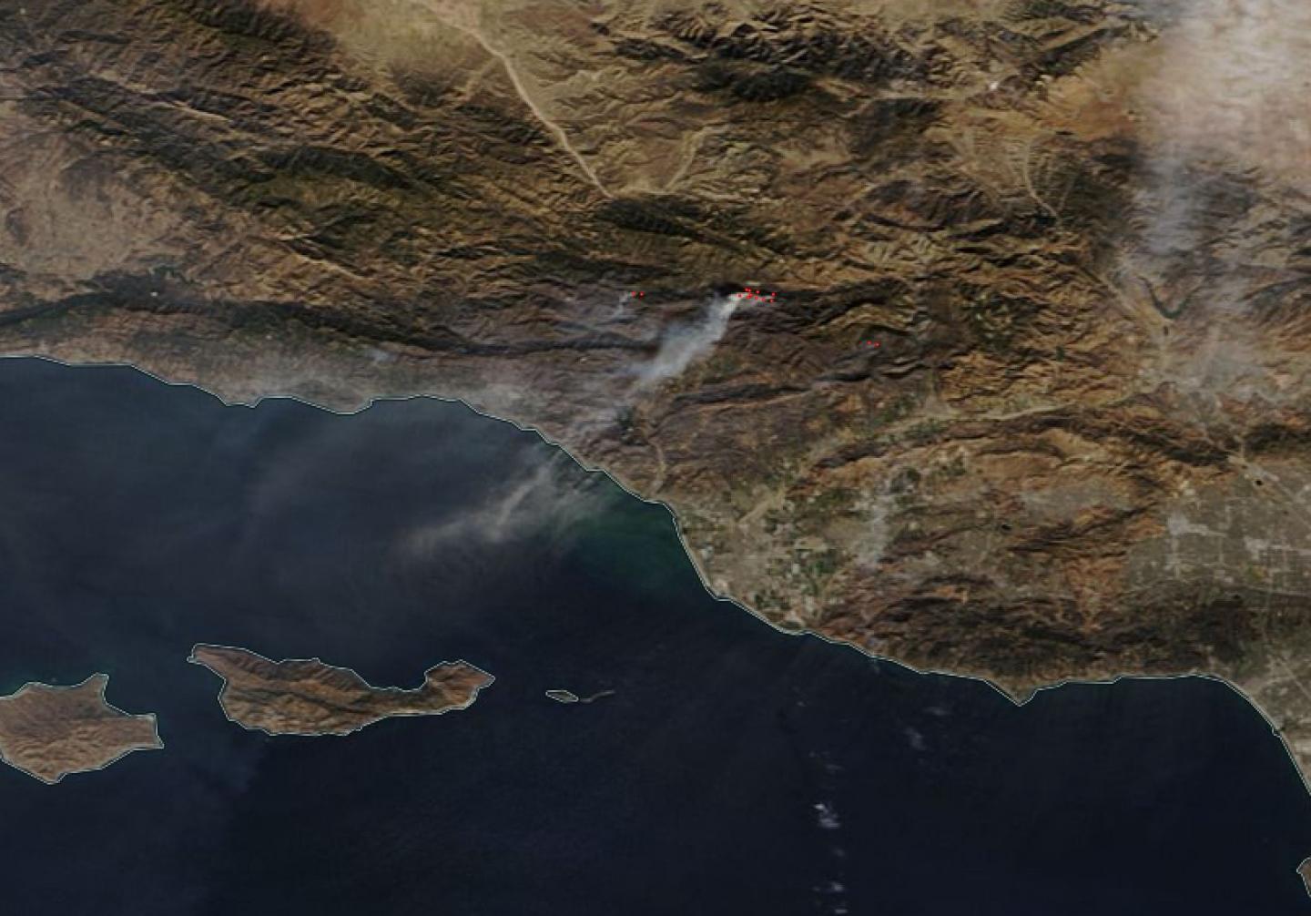Aqua Image of Thomas Fire from Dec. 17, 2017