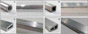 Different shapes of aluminum parts