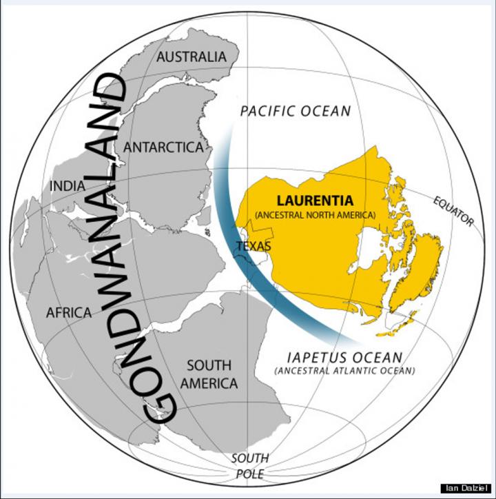 A waterway separates Texas from Antarctica