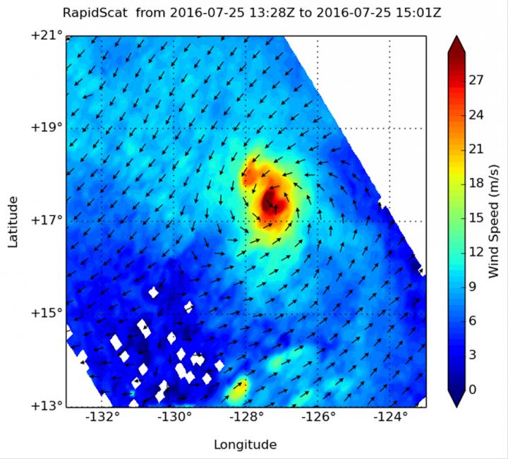 RapidScat Image of Georgette