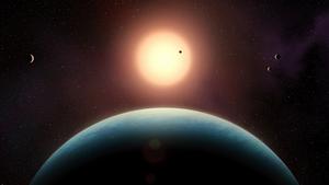 Illustration of the planetary system of L 98-59