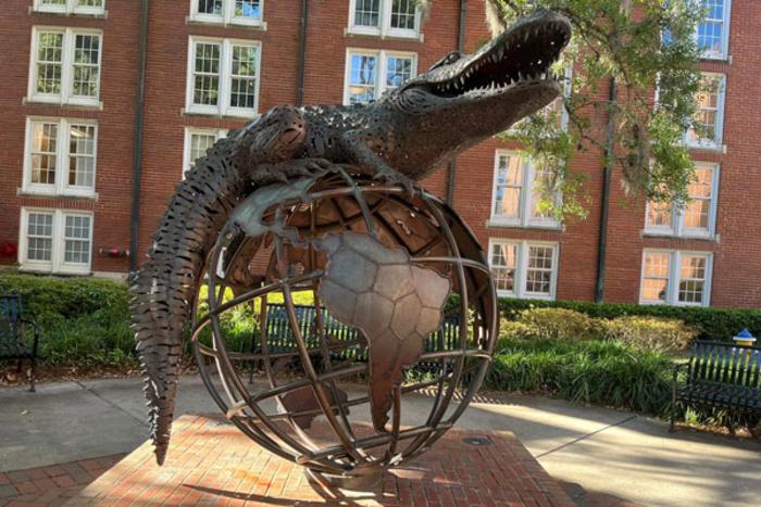 A campus landmark at the University of Florida, seen by Hirose when visiting for a research collaboration.