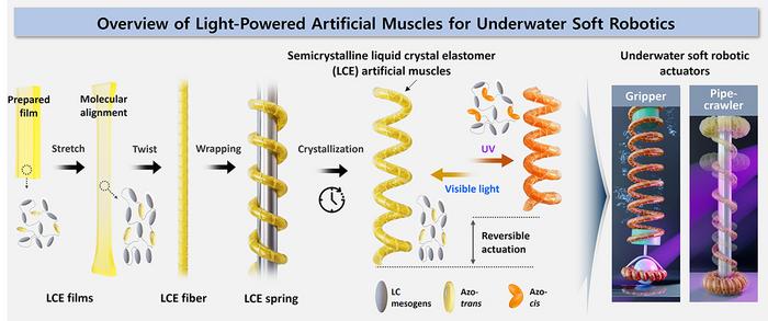 [Fig 1] Overview of Light-Powered Artificial Muscles for Underwater Soft Robotics