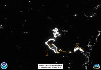 Suomi NPP image of the Orroral Valley Fires at night