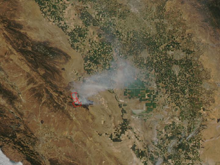 NASA Spots Central California's Garza Fire