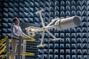 Large Antenna in Testing Chamber