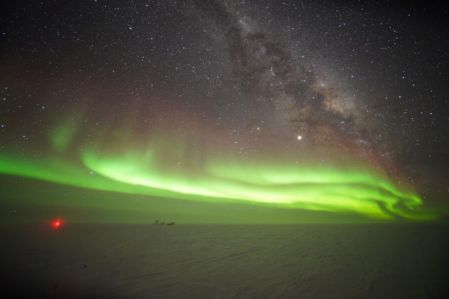 Polar Light Above the South Pole