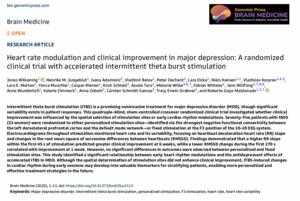 Heart rate modulation and clinical improvement in major depression