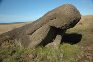 Fallen moai