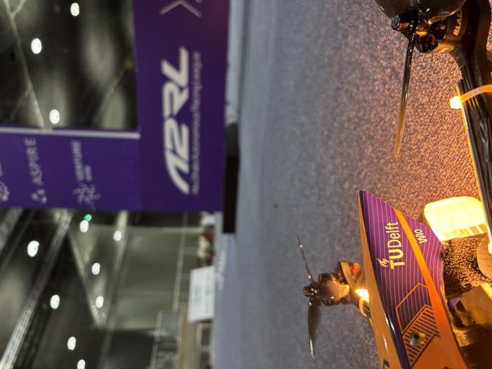 Closeup of the TU Delft autonomous racing drone