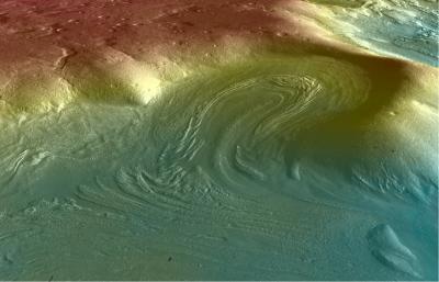 Moraine on a Martian Box Canyon