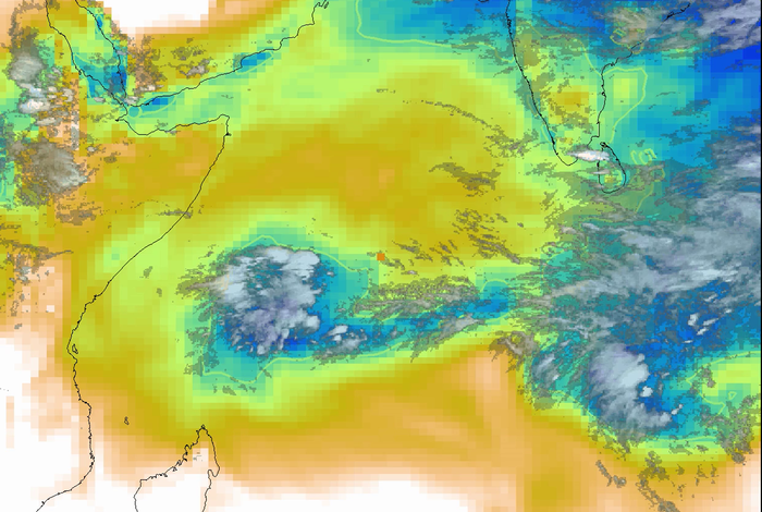 Atmospheric lake moves west
