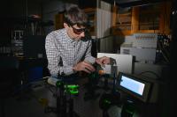 Kent State Graduate Student in the Lab