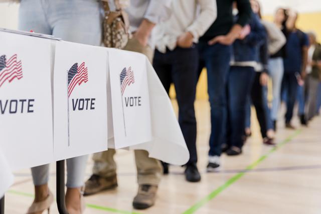 Voter ID Wait Line