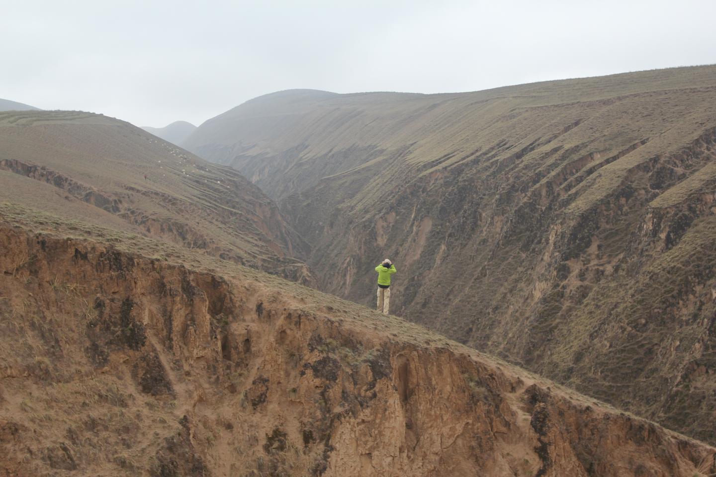 Standing on a Loess Plateau Ridge