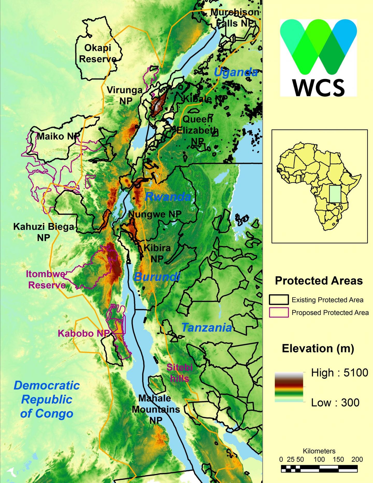 Map of Albertine Rift