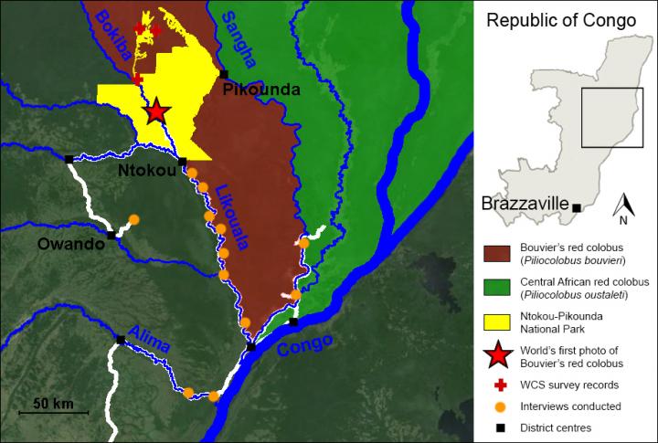 Map of Ntokou-Pikounda National Park and Surrounding Area