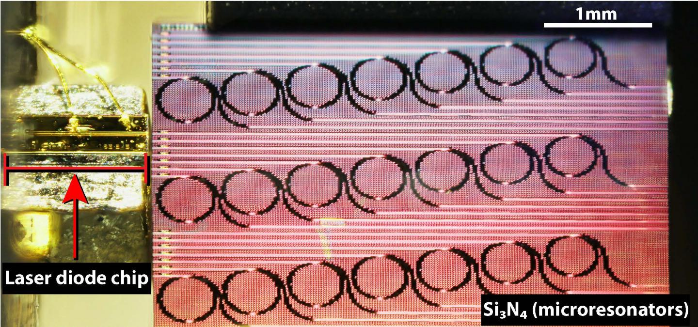 A Photograph of the Microresonator-Frequency Comb System